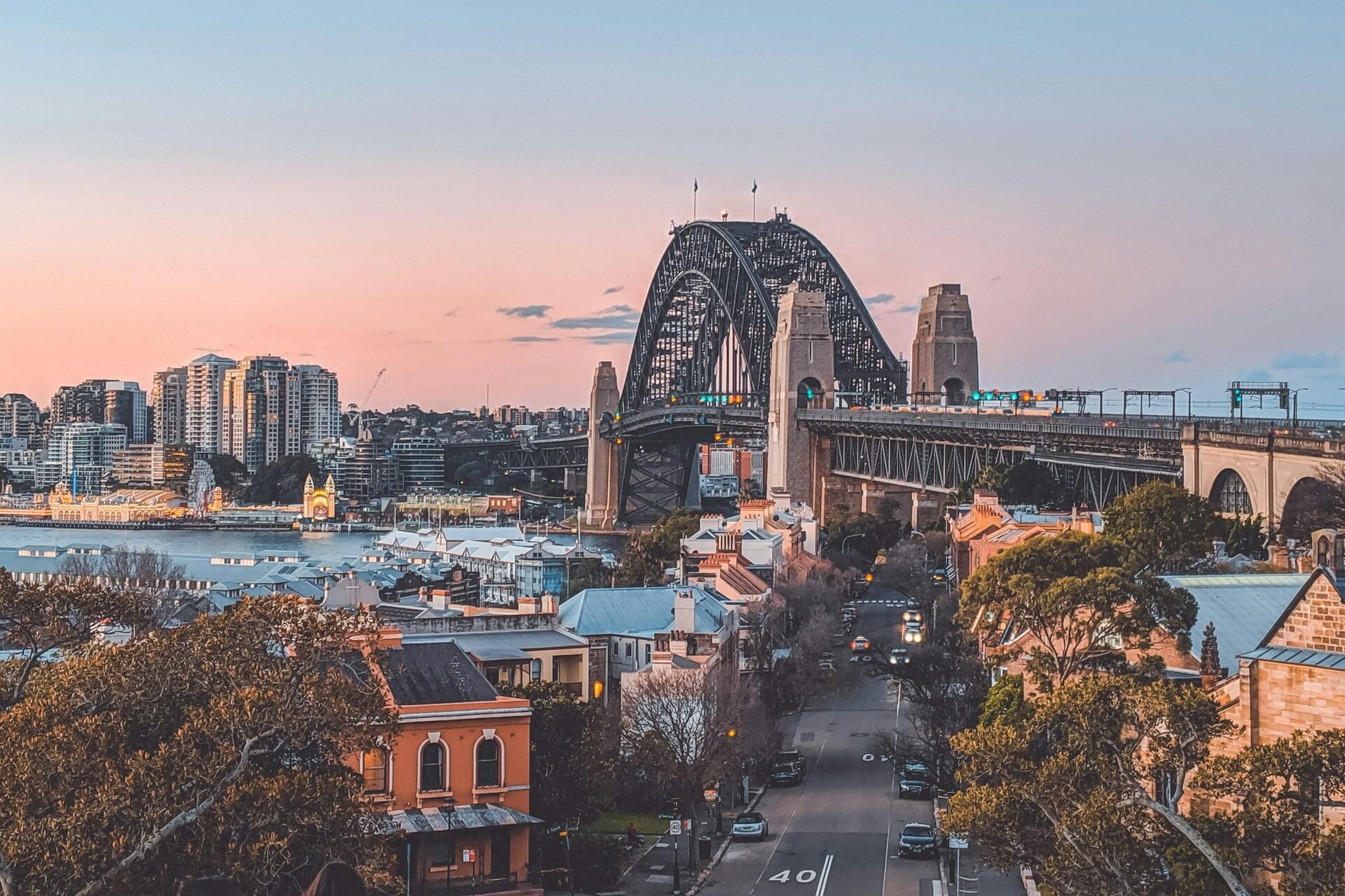 A view of Sydney Harbour Bridge.