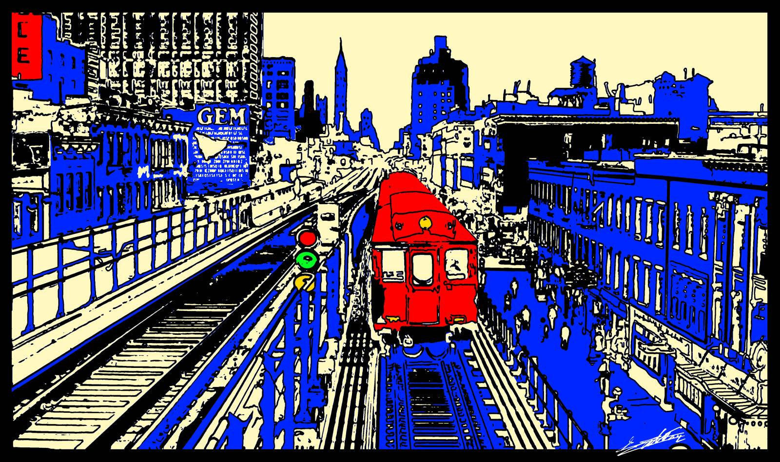 A contemporary still-life artwork.