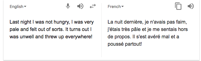 Google translate is not great for long phrases to learn English