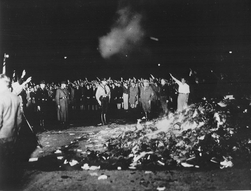 By the time Nazis started burning books, Germans were complicit in their acts. 