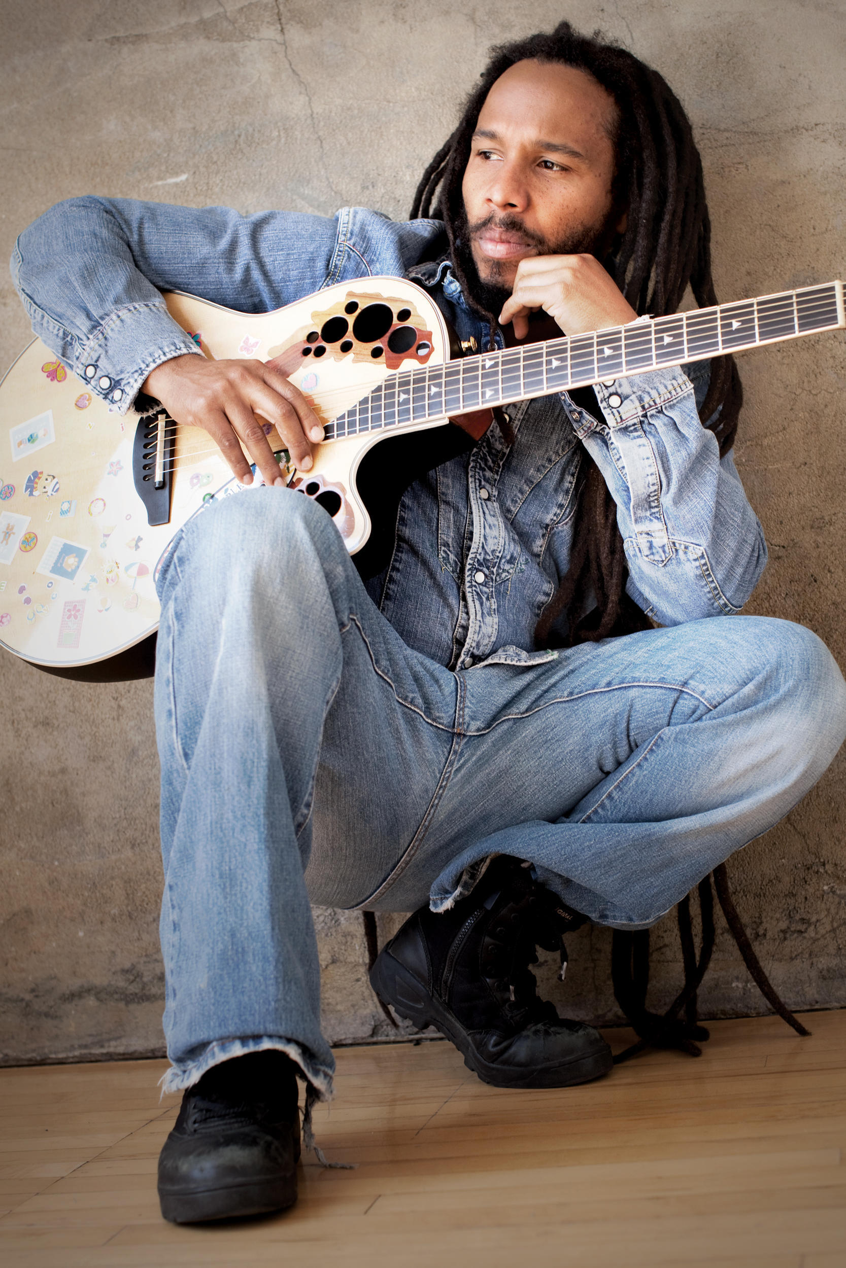 Ziggy Marley, a master of the reggae guitar style - like his dad.