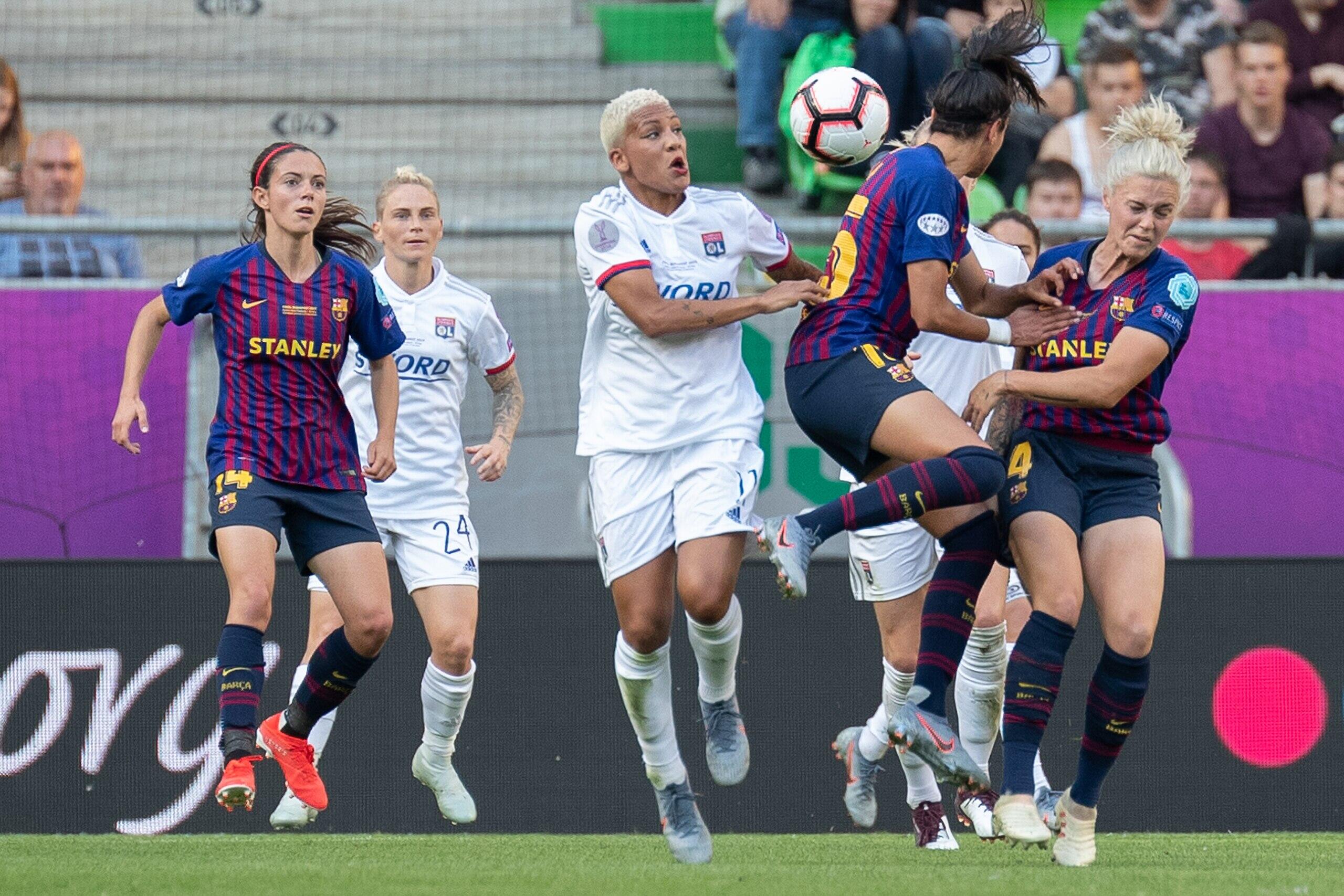 Barcelona and Lyon at UEFA match 2019
