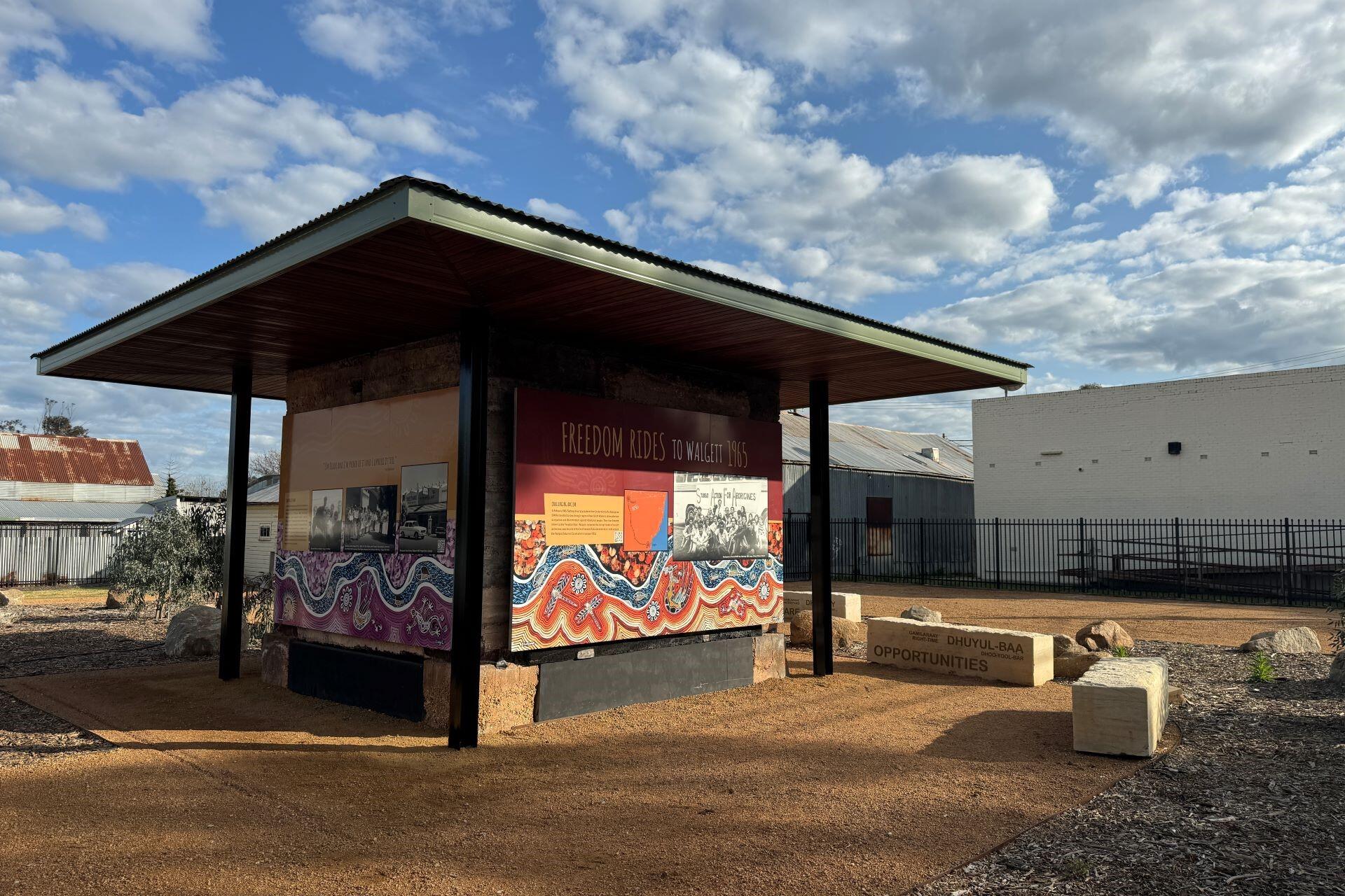 Freedom Ride monument at Walgett, New South Wales