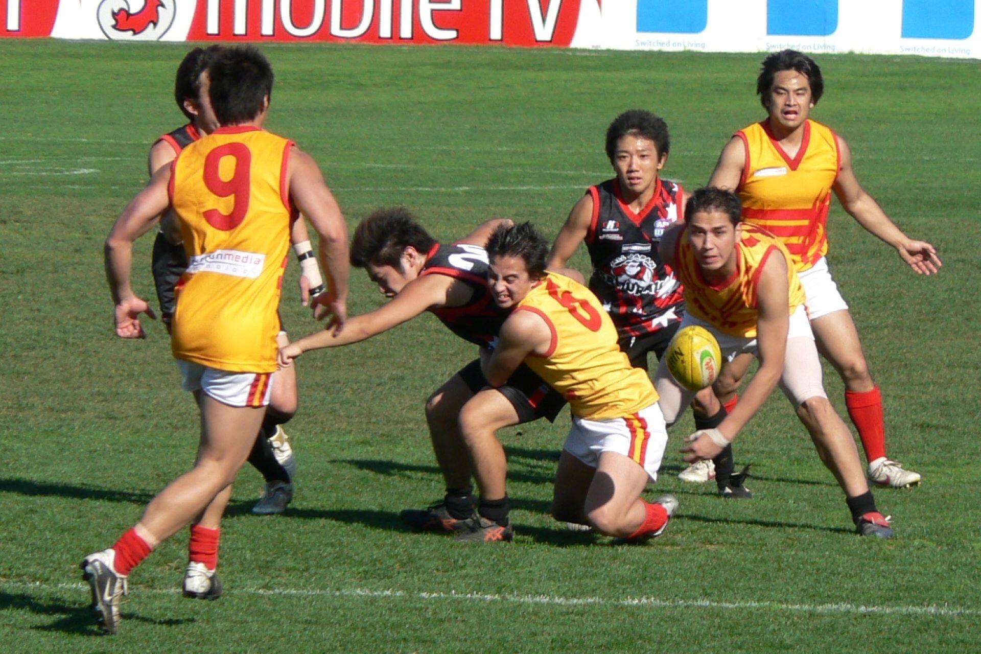A footy match.