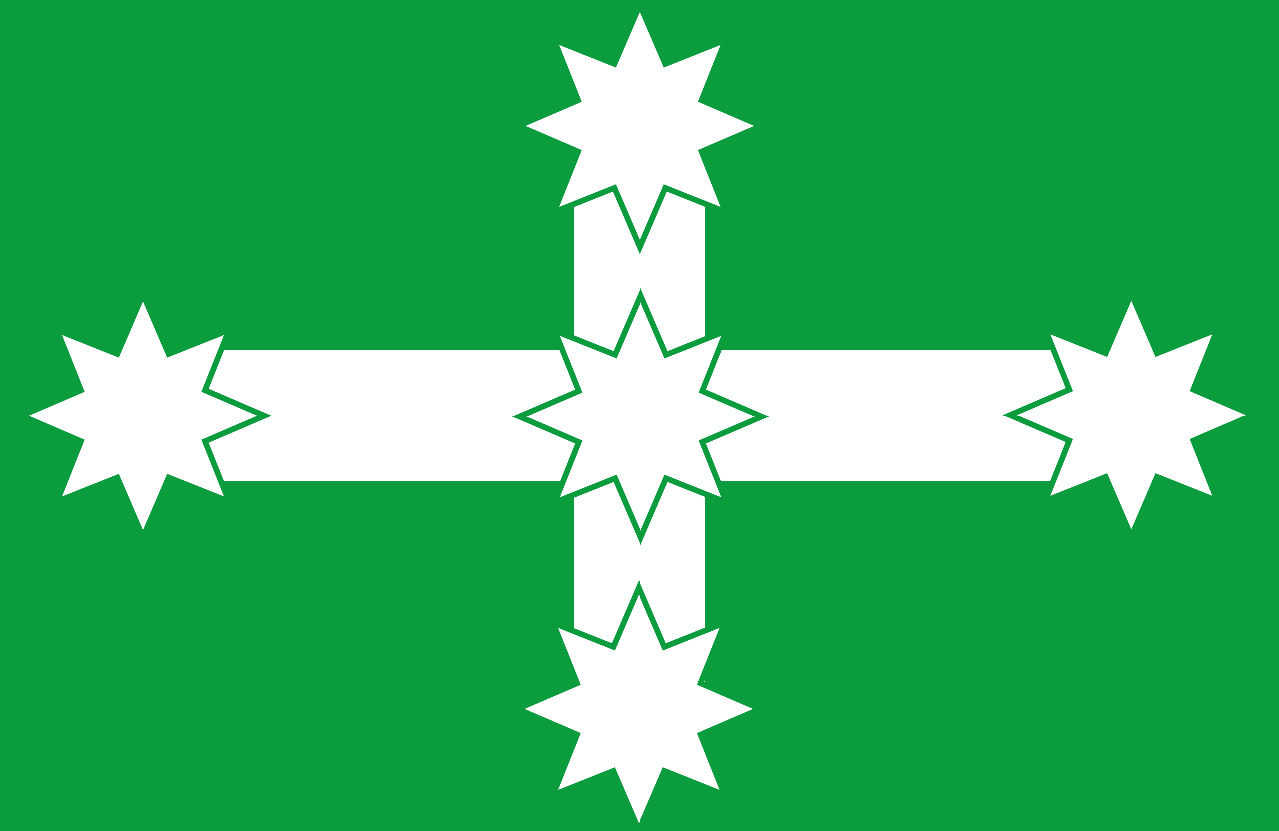 A green variation of the Eureka flag used by environmentalists.