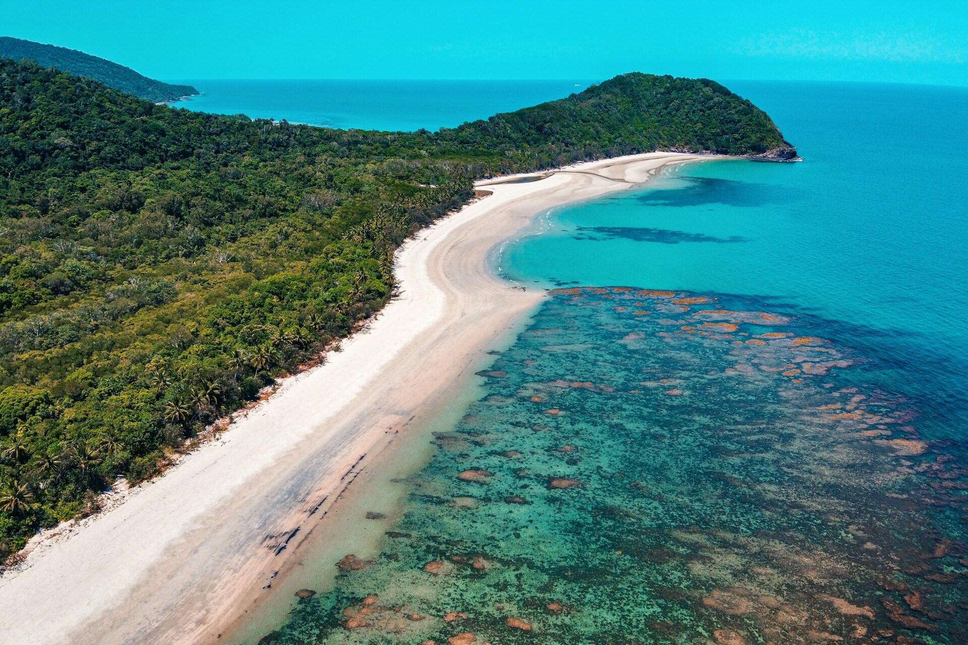 Great Barrier Reef from above.