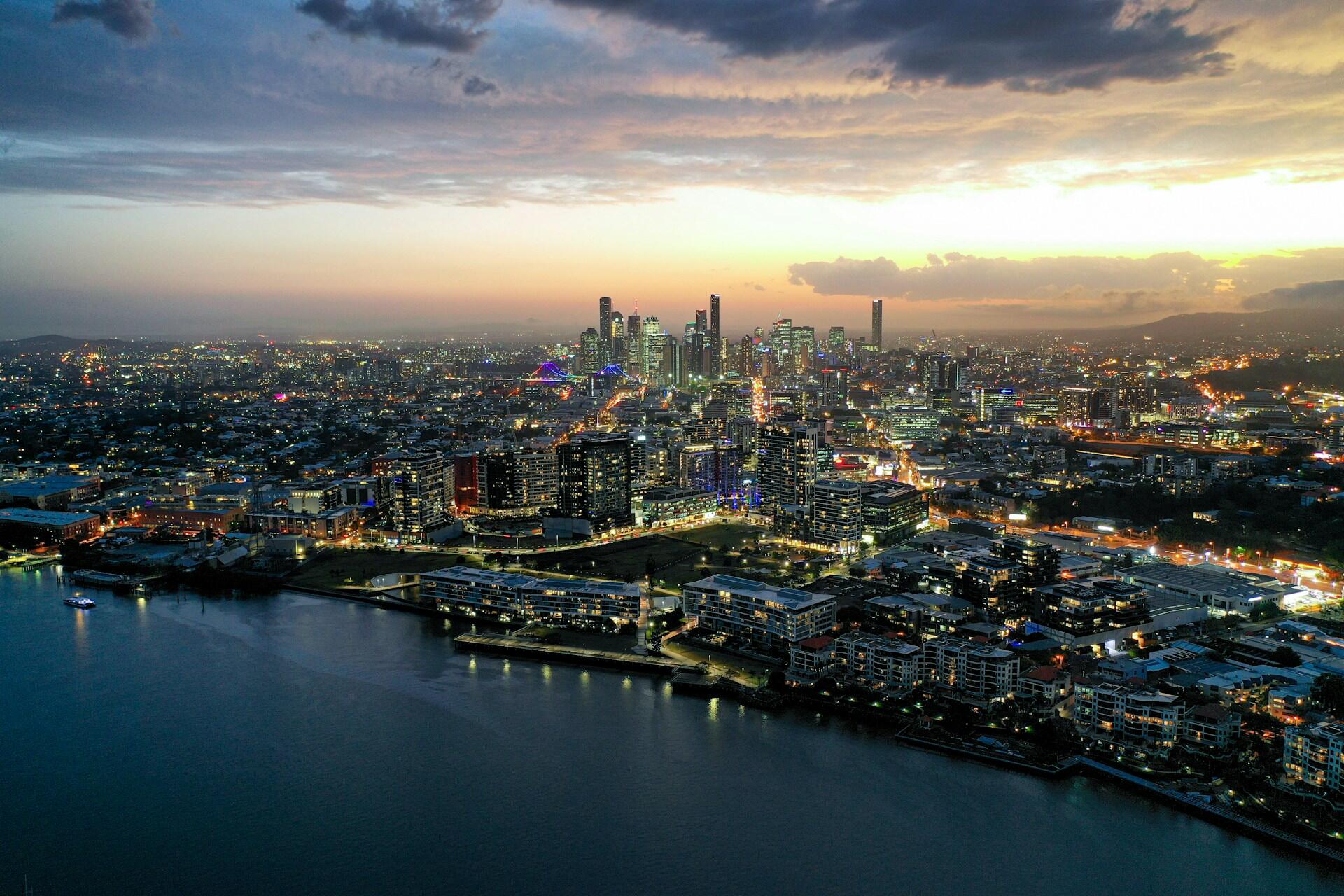 The Brisbane skyline.