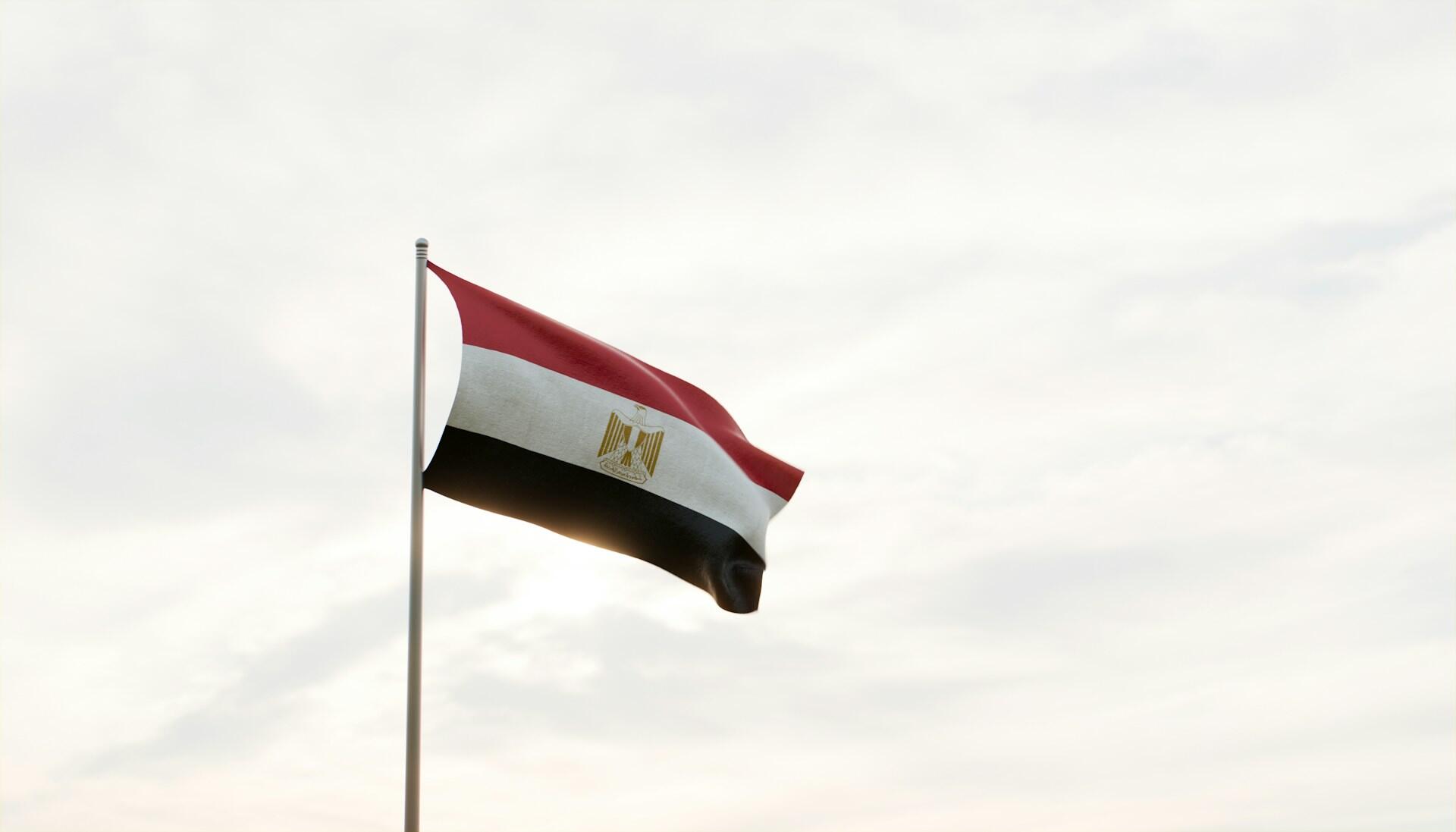 Flag of Egypt.