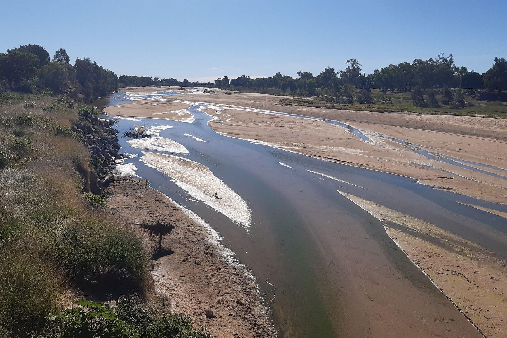 The Flinders River in Hughenden.