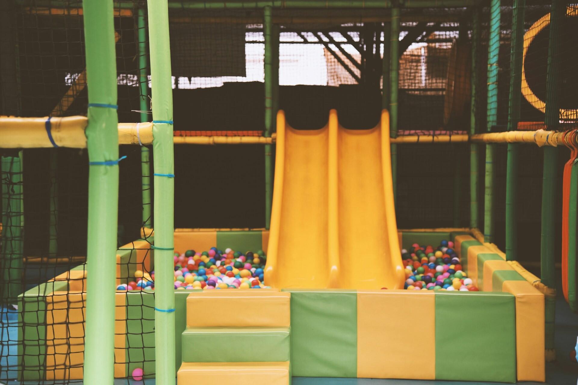 An indoor kids' play area.