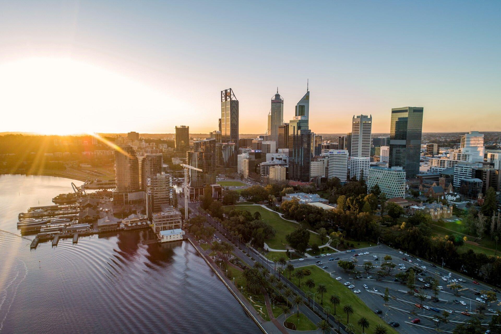 A view over the Perth skyline.
