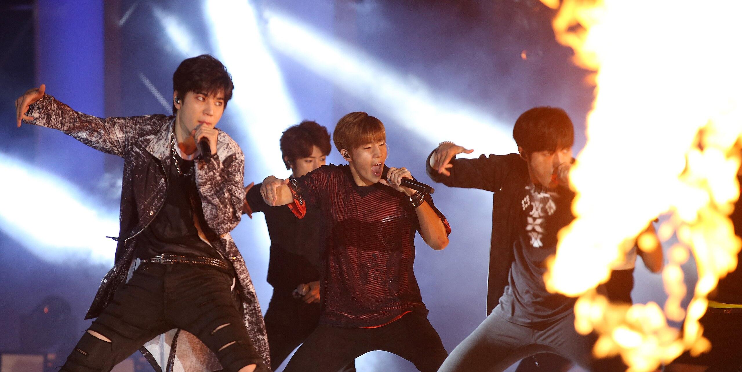 K-pop group performing at 2015 K-Pop Festival in Seoul