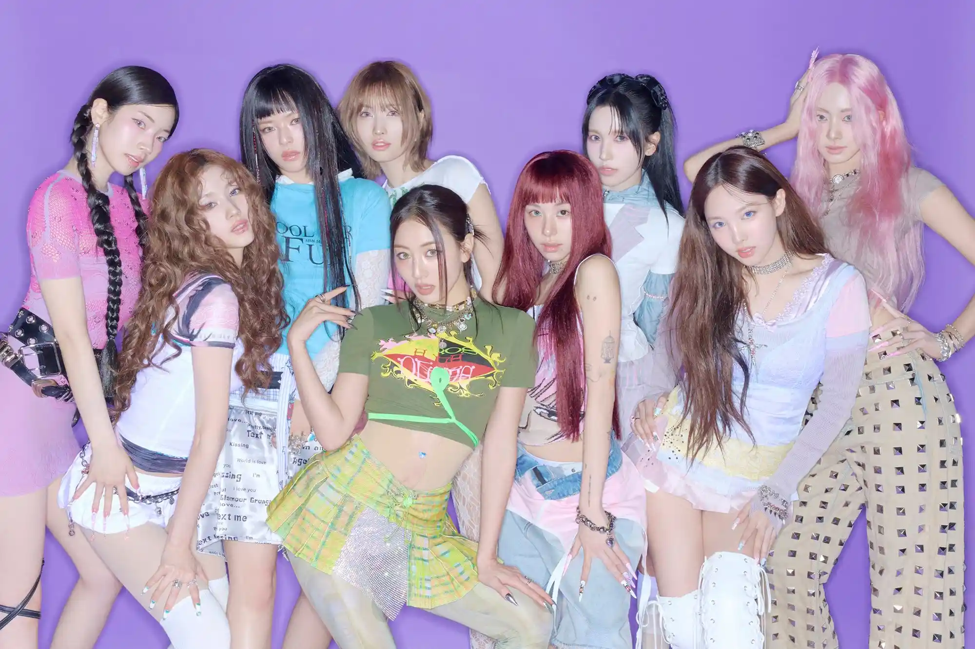 TWICE posing for photoshoot