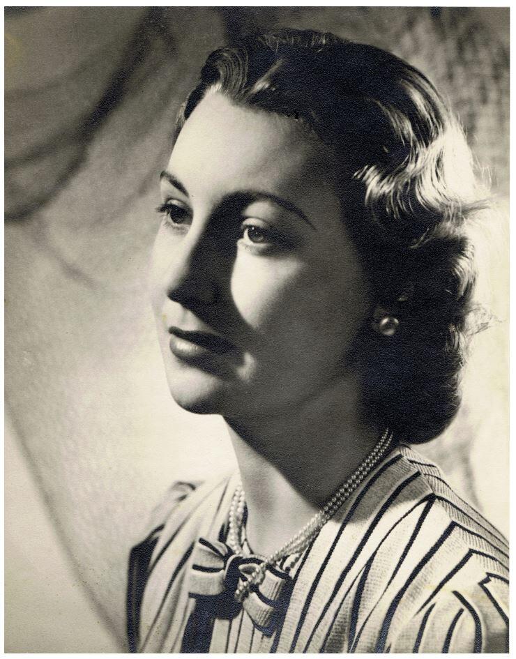 black and white photo portrait of Anne Elder