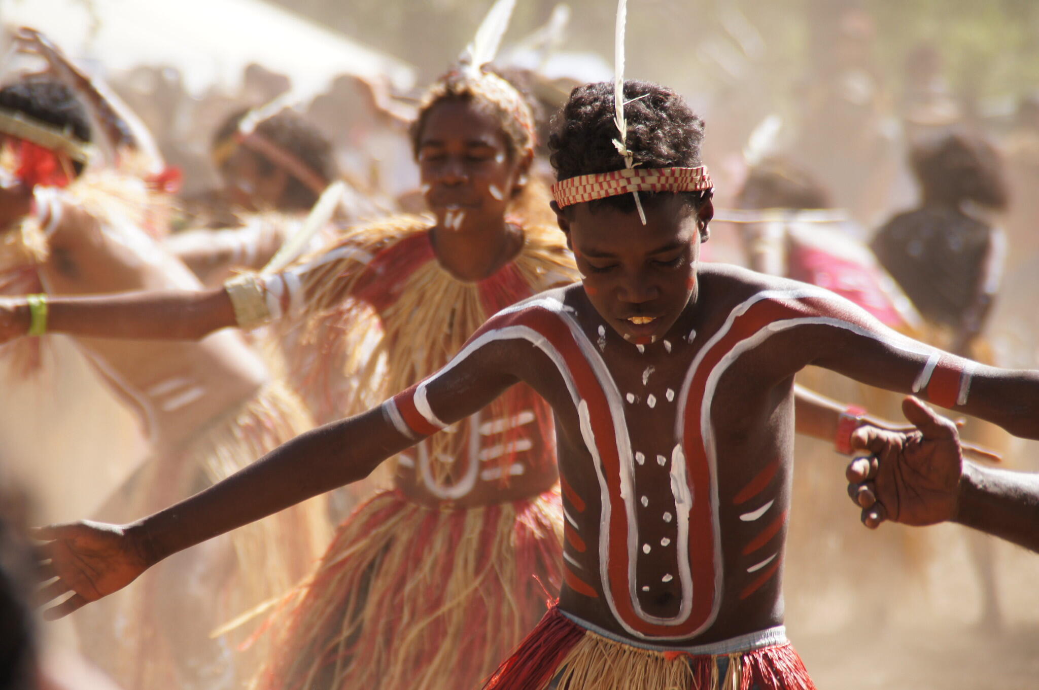 children dancing in the Laura Quinkan Indigenous Dance Festival