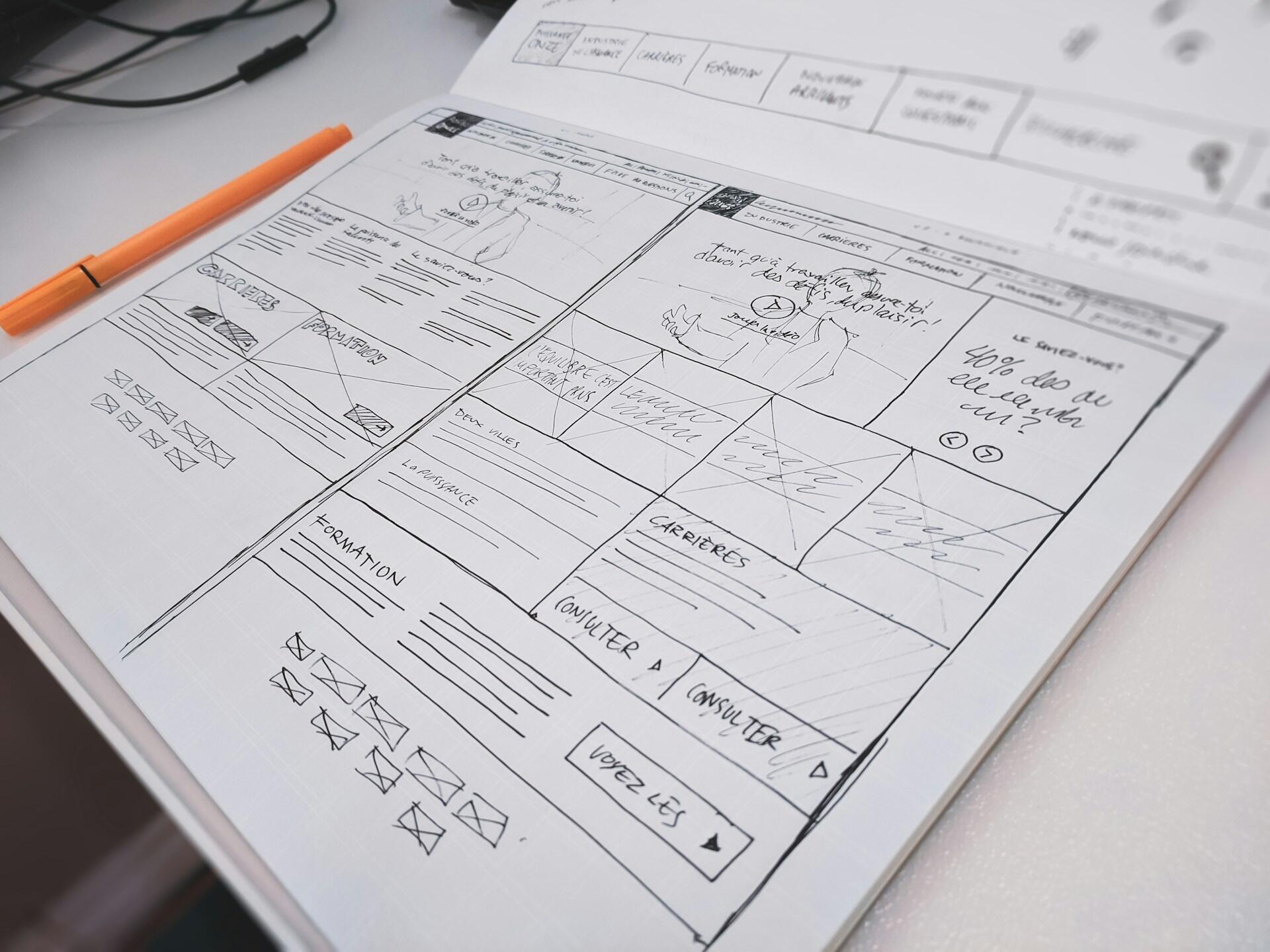 An open weekly planner with writing in each field, showing a busy schedule.