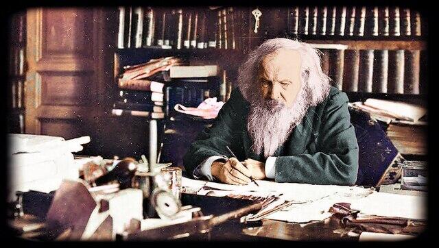 Portret Dmitrija Mendeljejeva, ruskog hemičara koji je stvorio periodni sistem elemenata