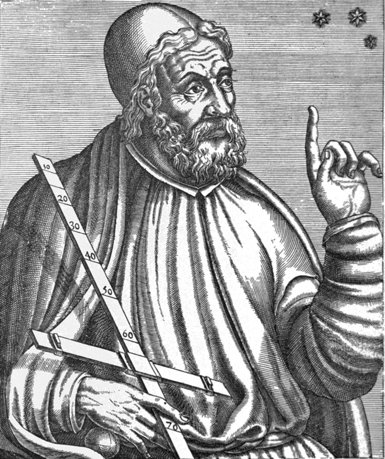 Historijski portret Claudiusa Ptolemeja, ključne figure u razvoju antičke geografije i astronomije.
