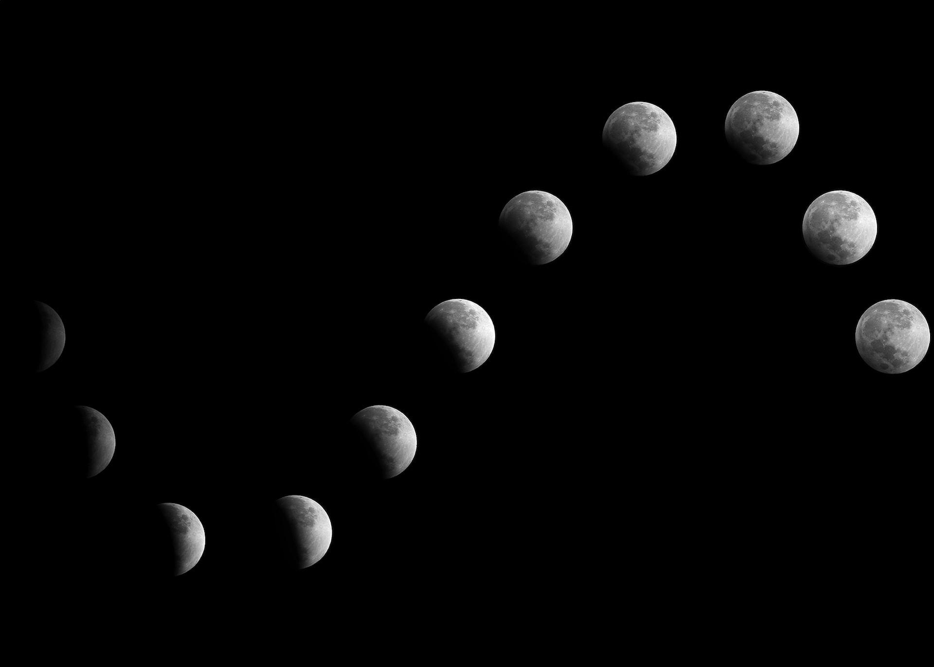 phases de la Lune forme sinusoïdale