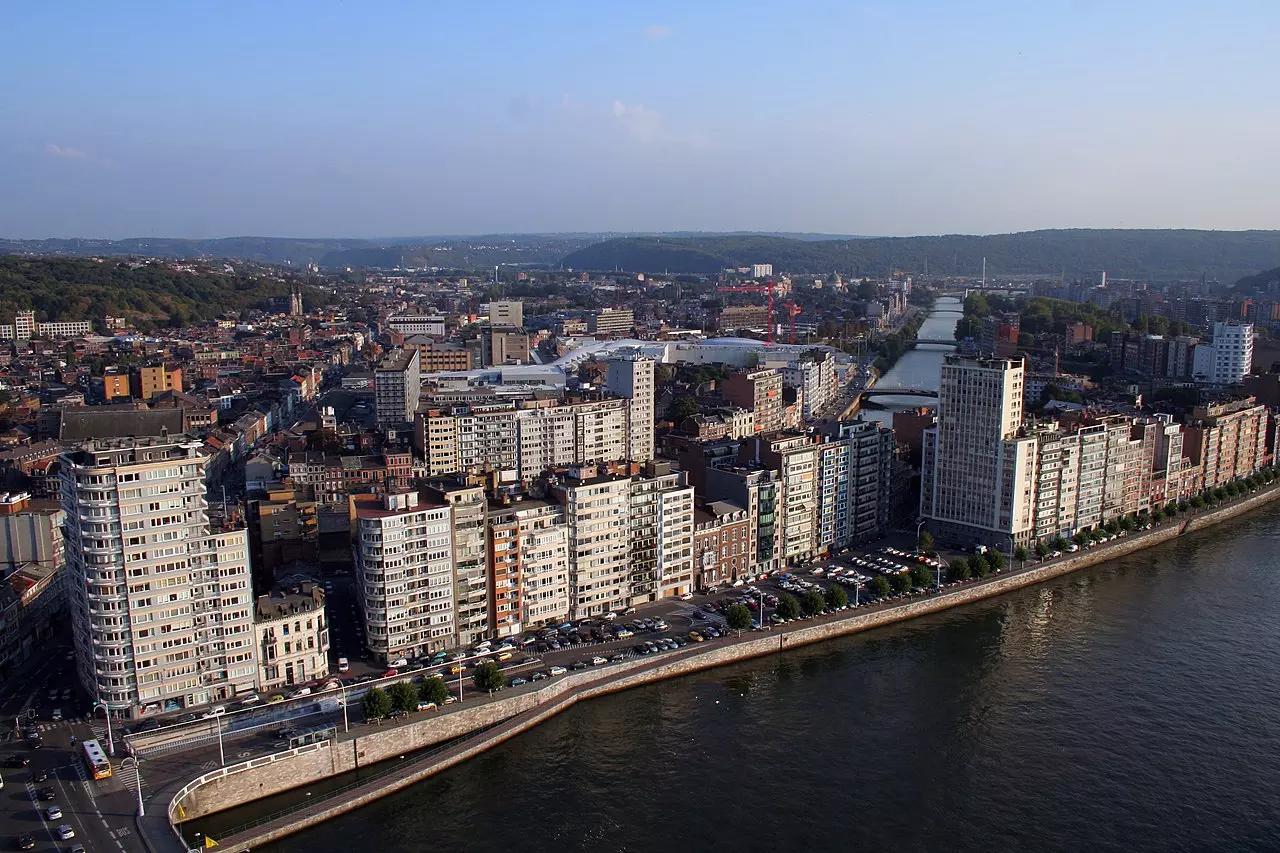 D'où est prise cette photo de la cité liégeoise ?