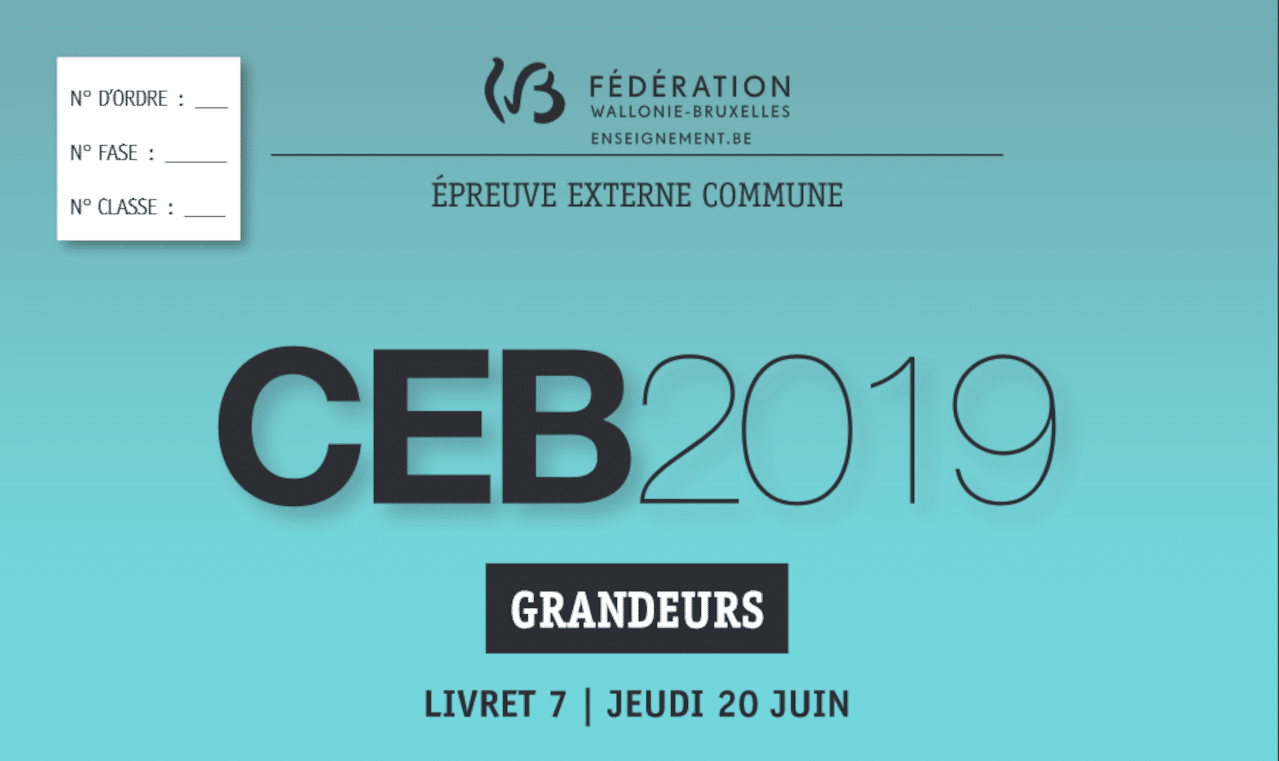 Les C.E.B des années précédentes, un excellent exercice !