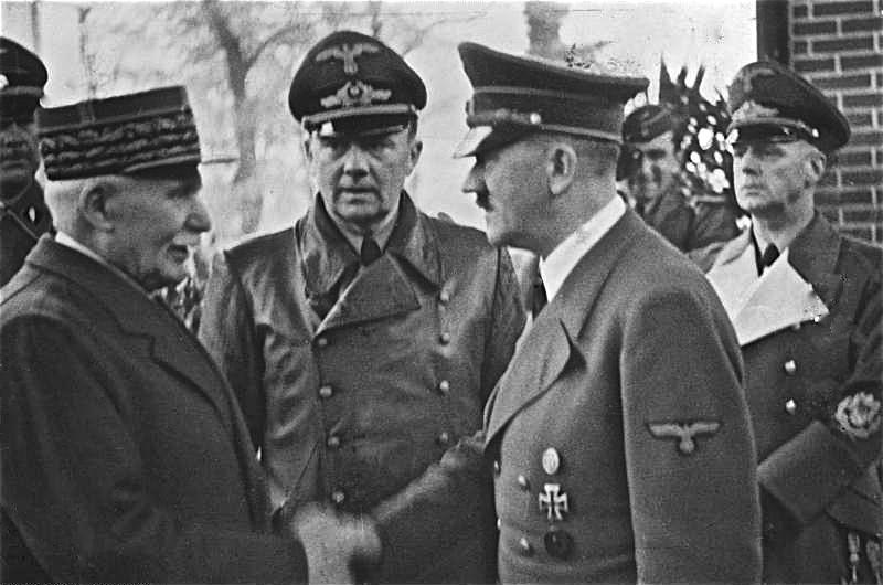 Le maréchal Pétain et Adolf Hitler