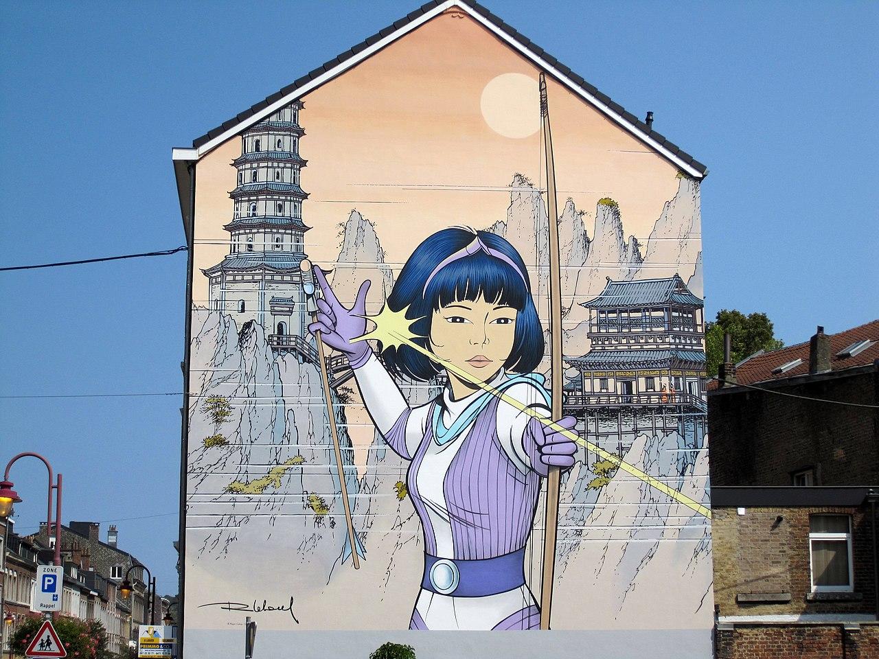 Yoko Tsuno dans les rues de Verviers