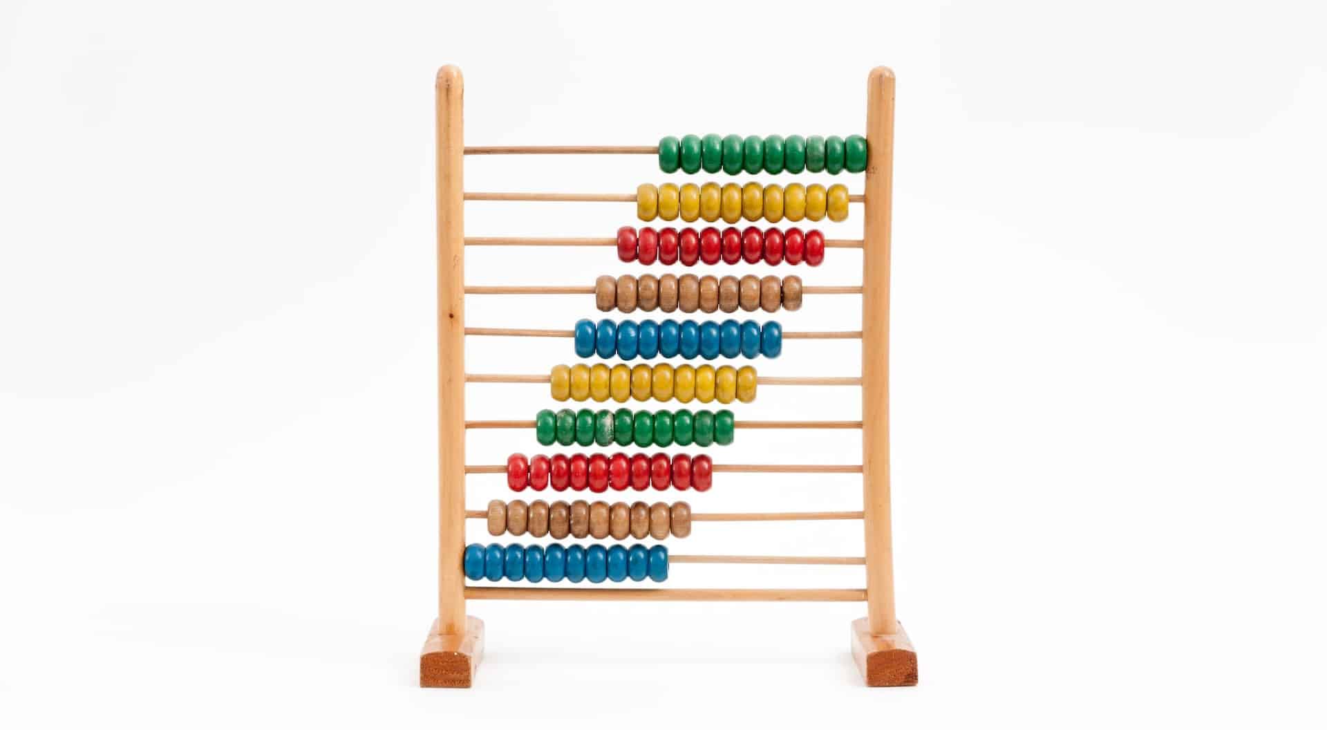 boulier multicolore pour compter