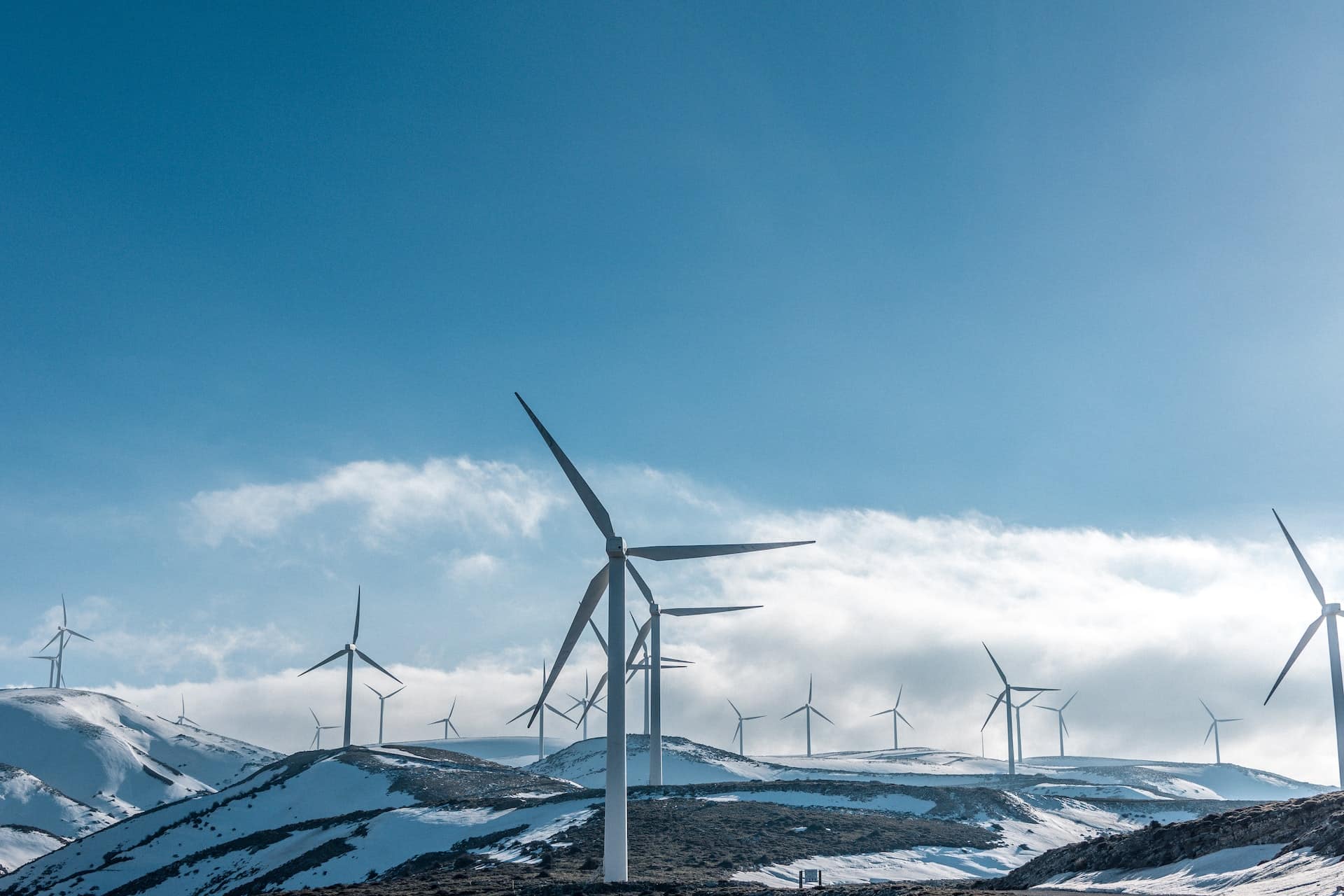éoliennes avec vent