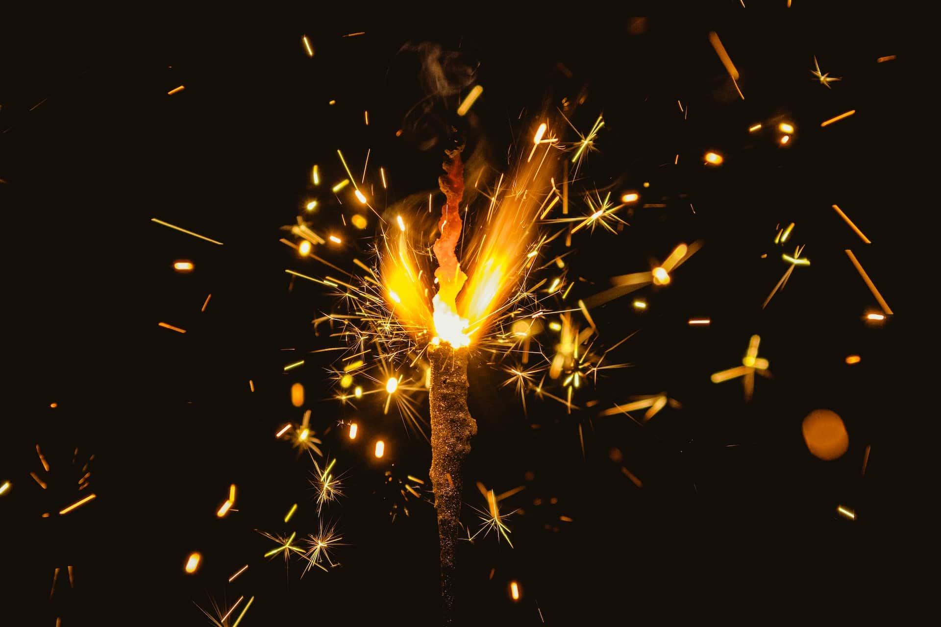 flammes de feu la nuit