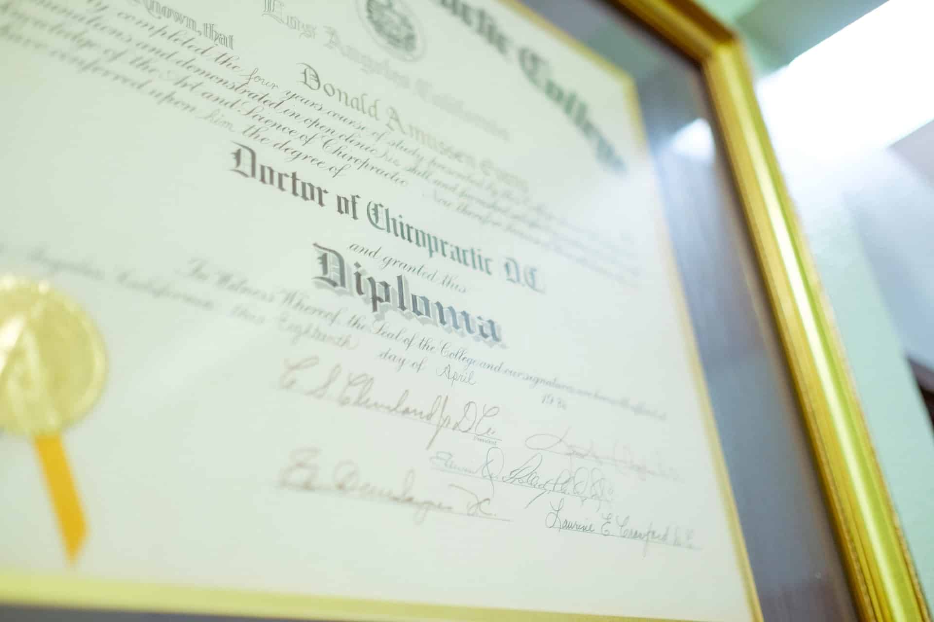 diplôme de fin d'année d'études