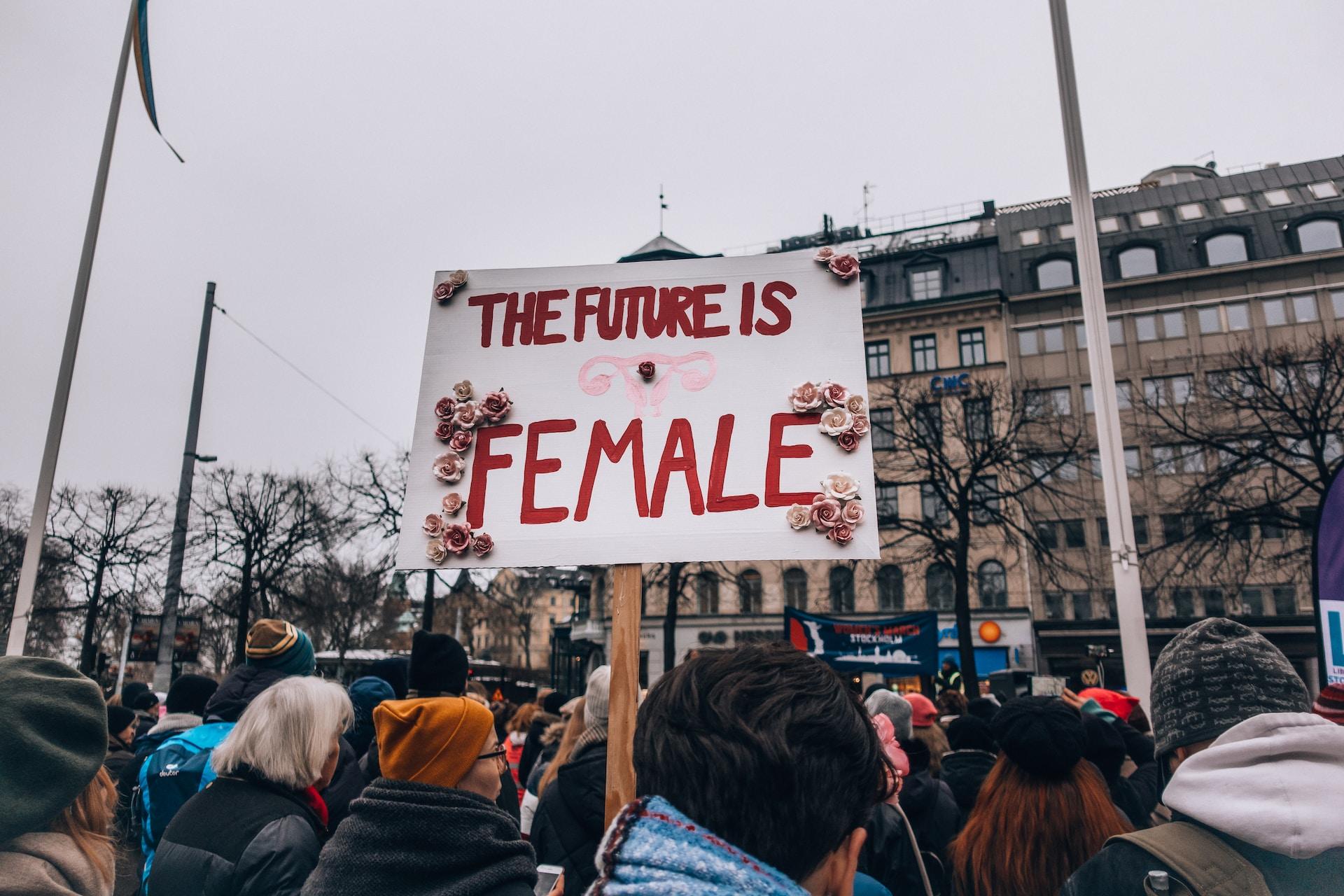 pancarte féministe en manifestation