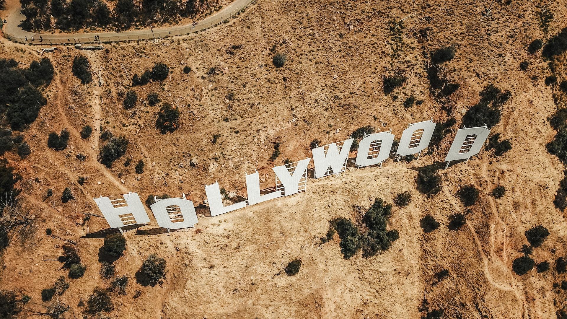 lettres sigle Hollywood Californie Etats-Unis