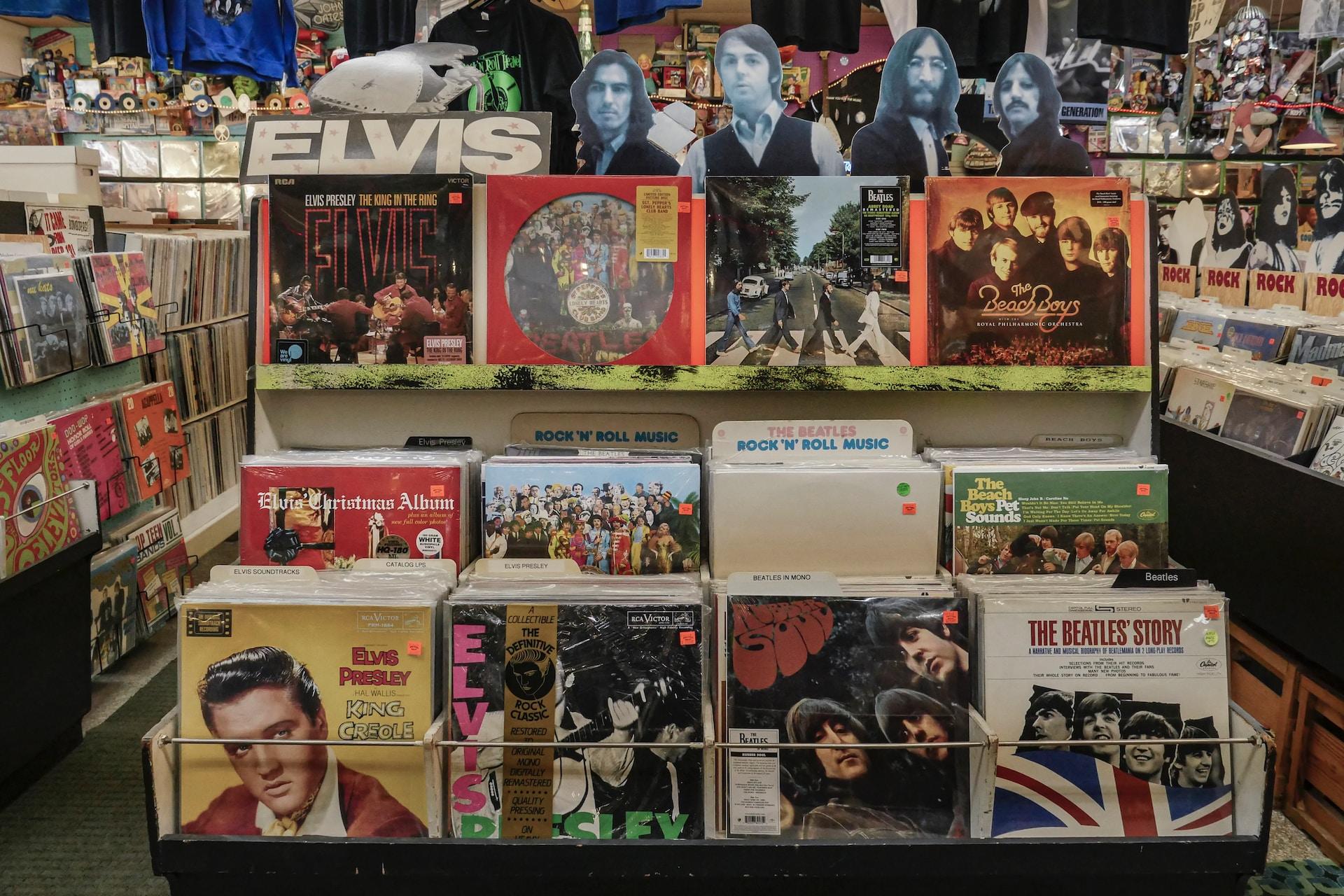 rock and roll pochettes disques boutique