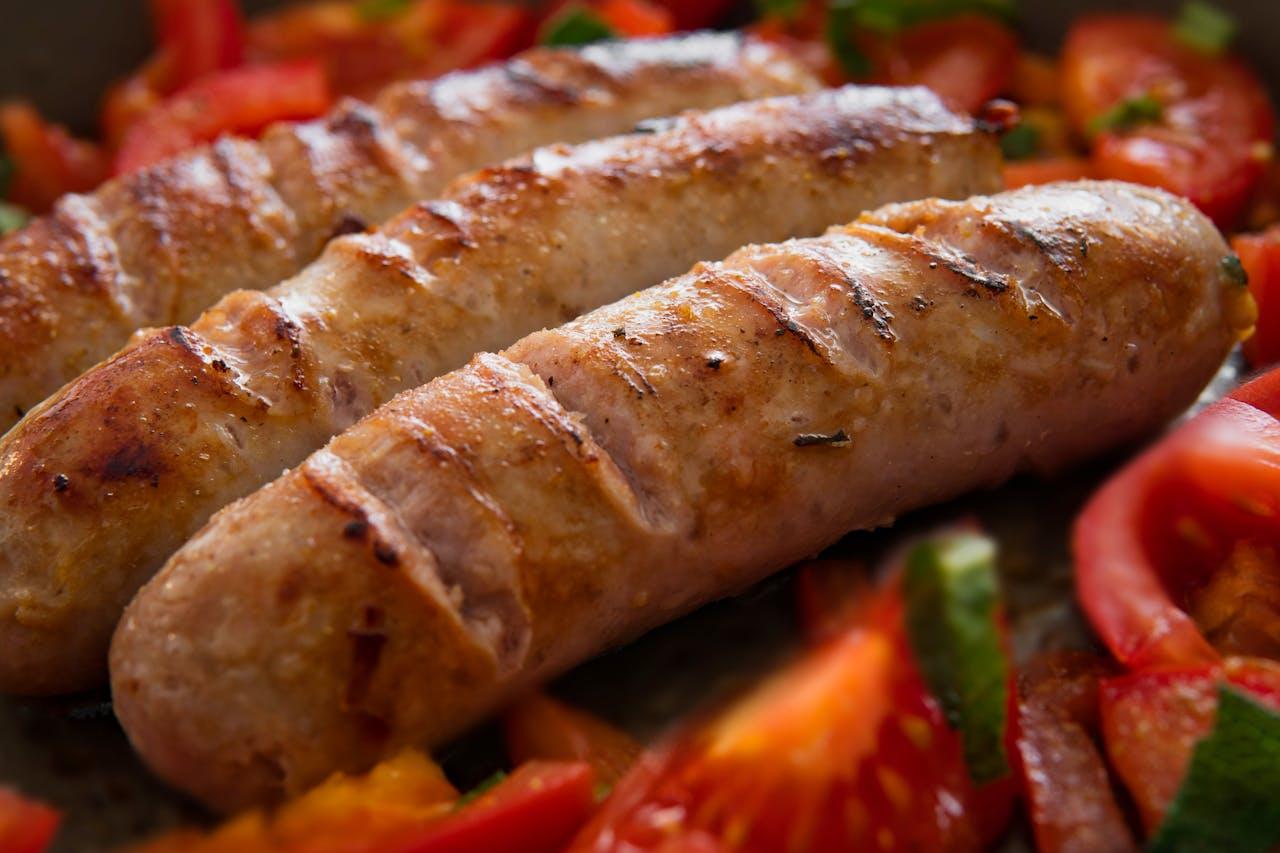 boudin blanc cuit au barbecue