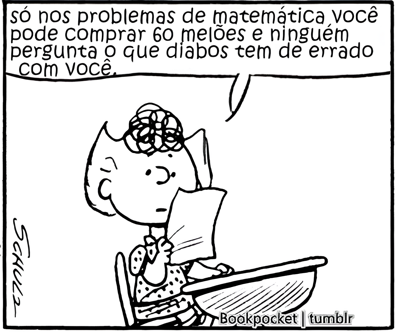 Quadrinho sobre a matemática.