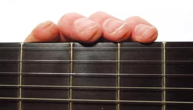 usar os dedos para tocar guitarra