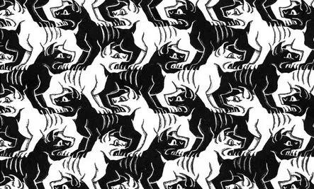 Arte digital com direito a geometria.