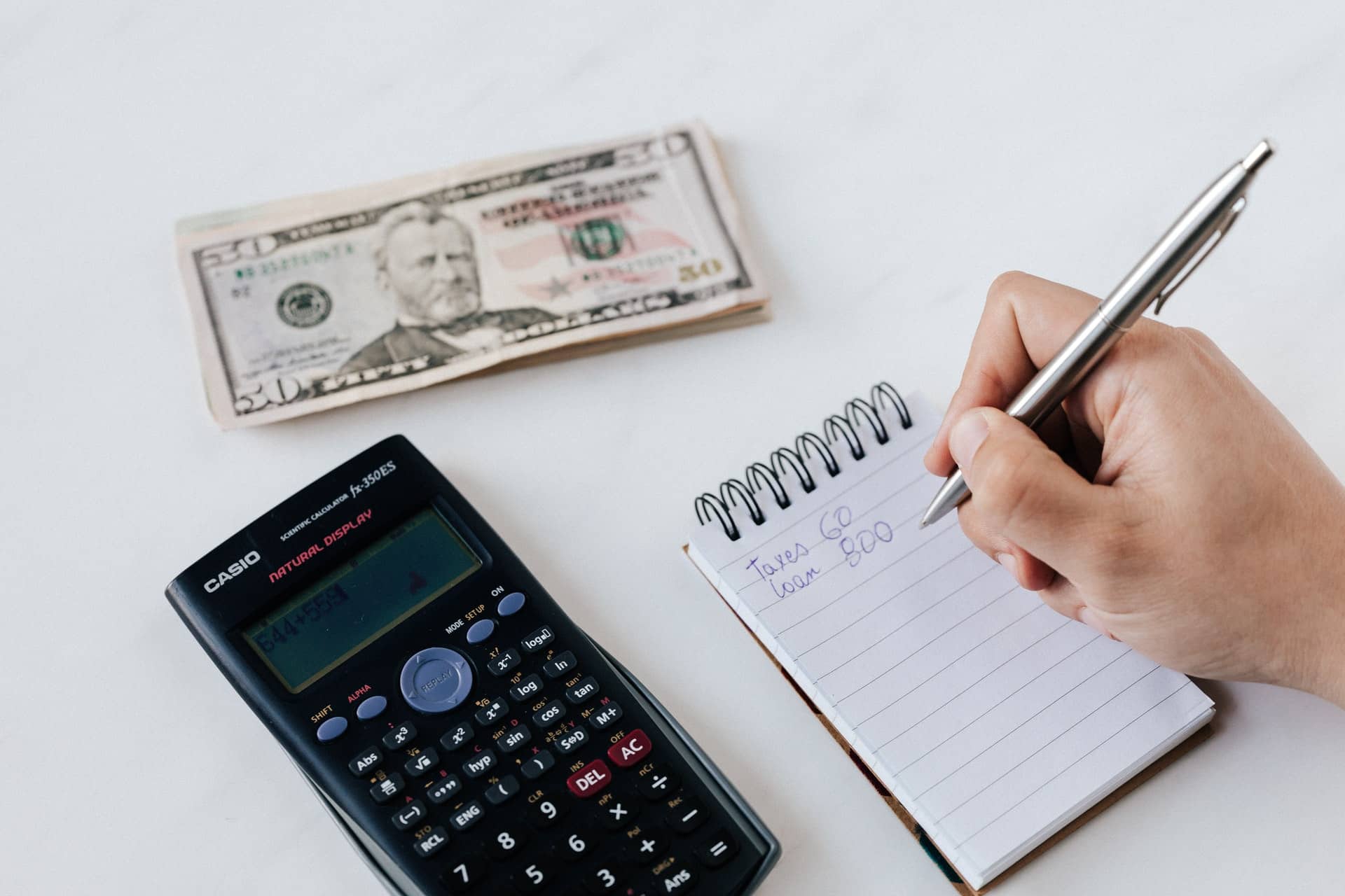 Calculadora e bloco de anotações