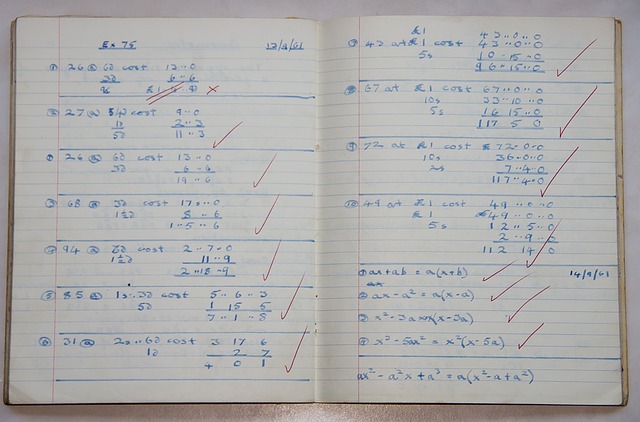 Exercícios de matemática corrigidos pelo professor.
