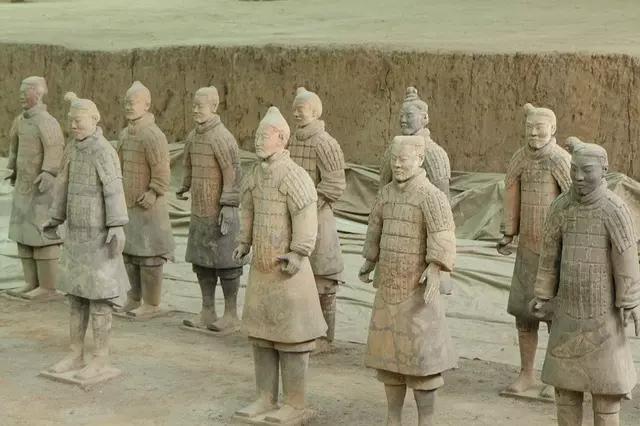 Os guerreiros de Xian foram encontrados enterrados.