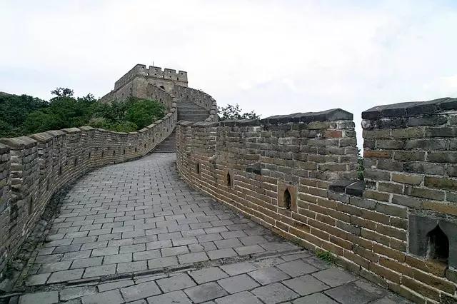 A Grande Muralha da China vista de dentro.