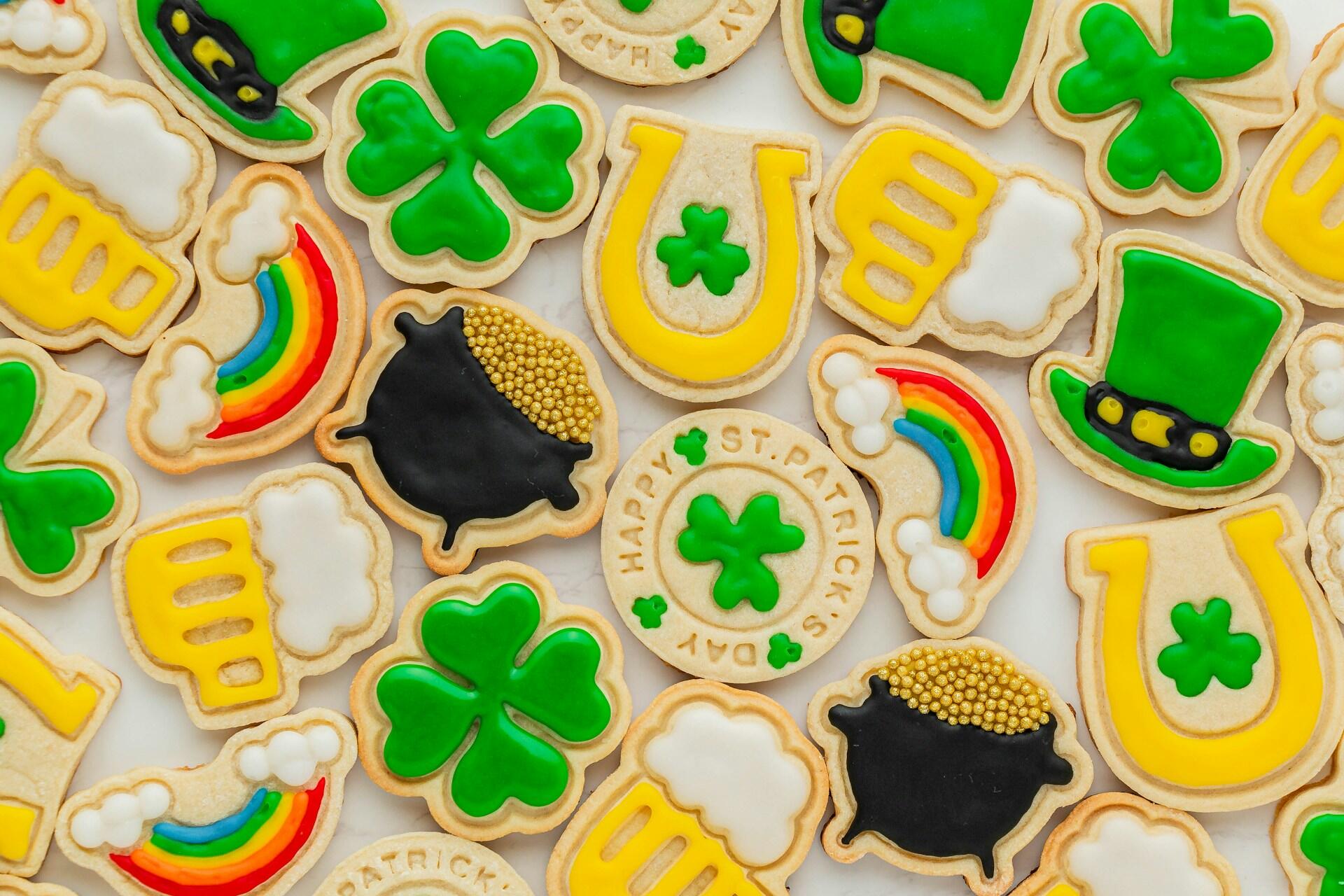biscoitos irlandeses celebram o st patricks day