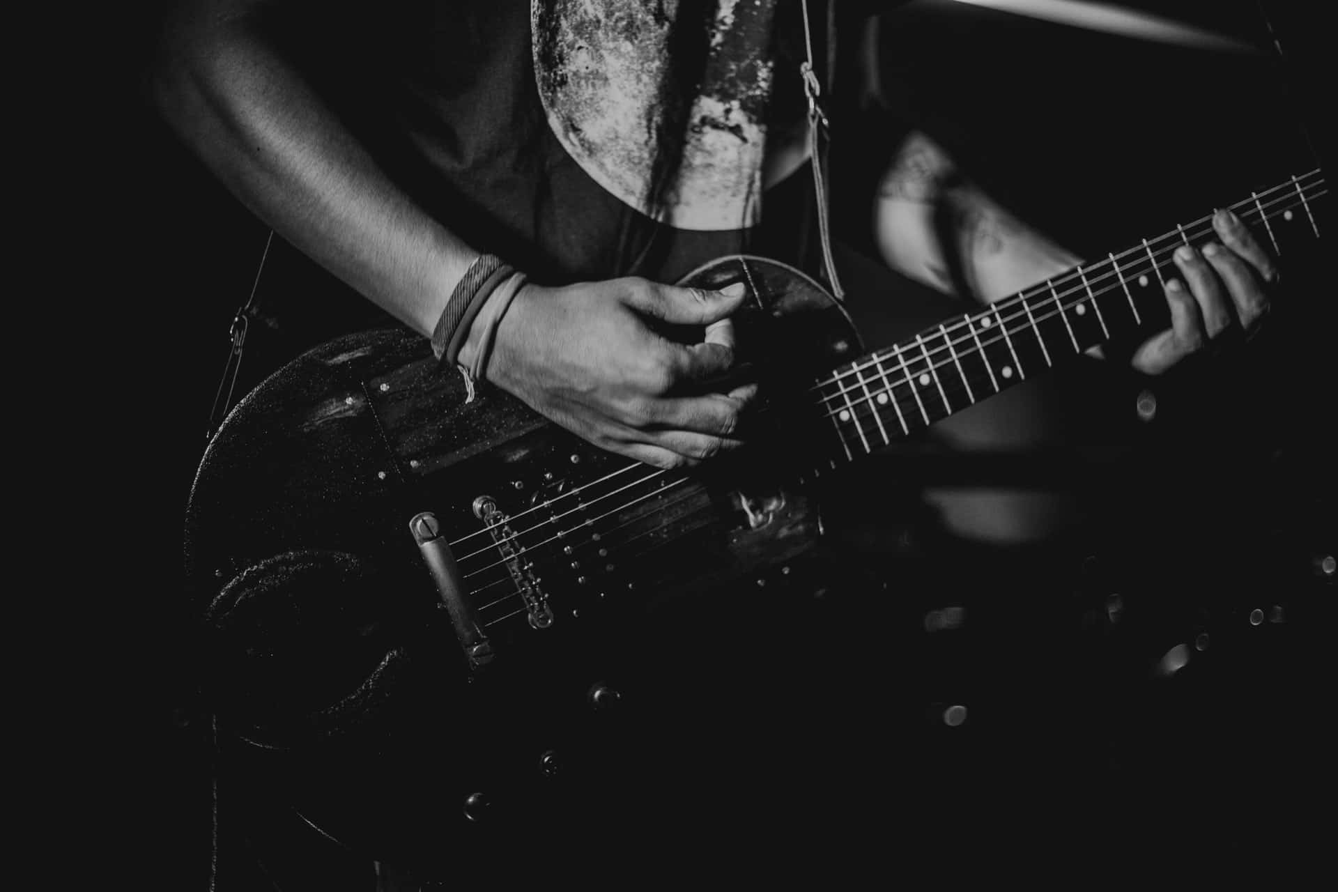 Mão na guitarra