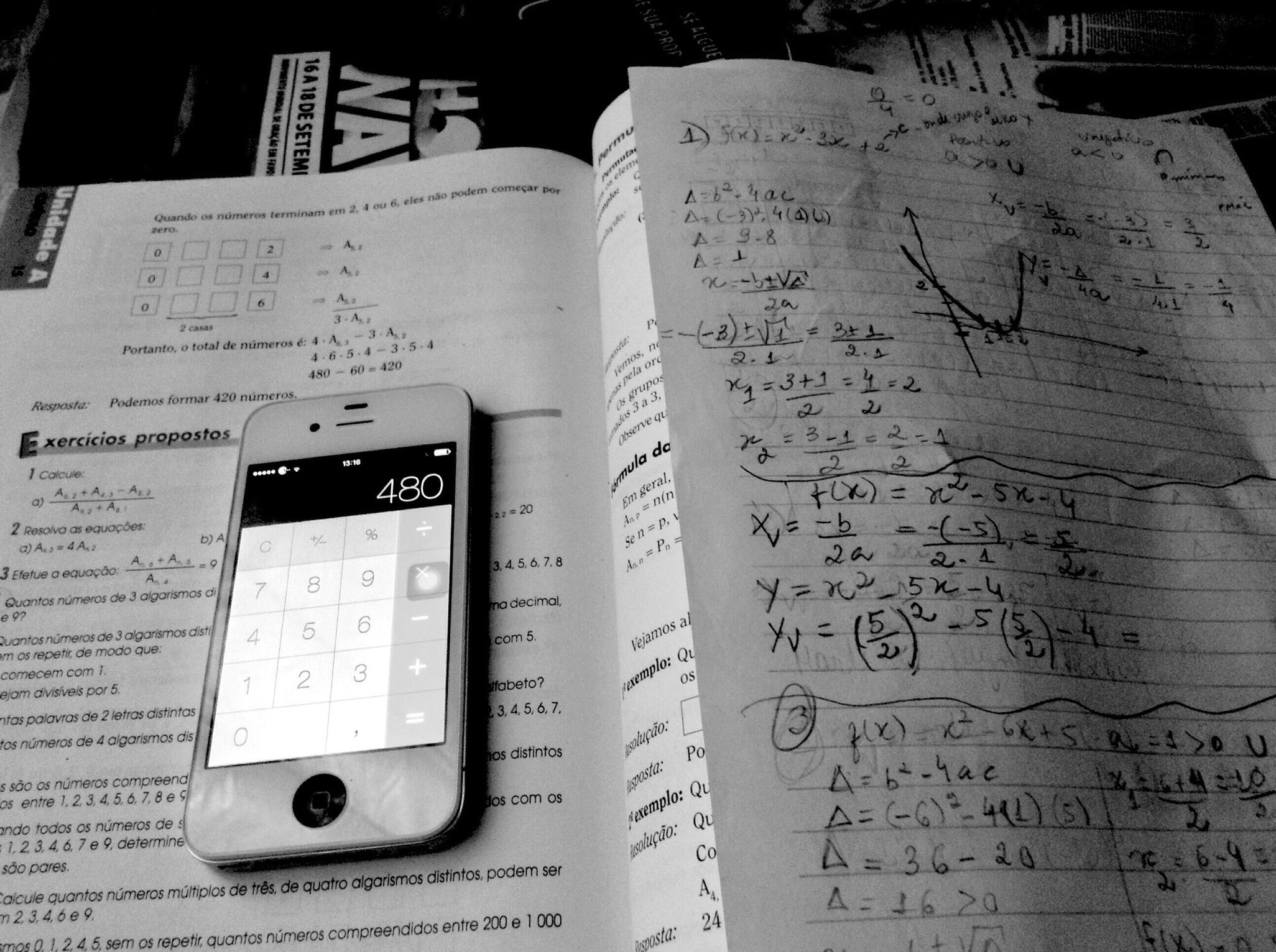 Matérias de matemática.