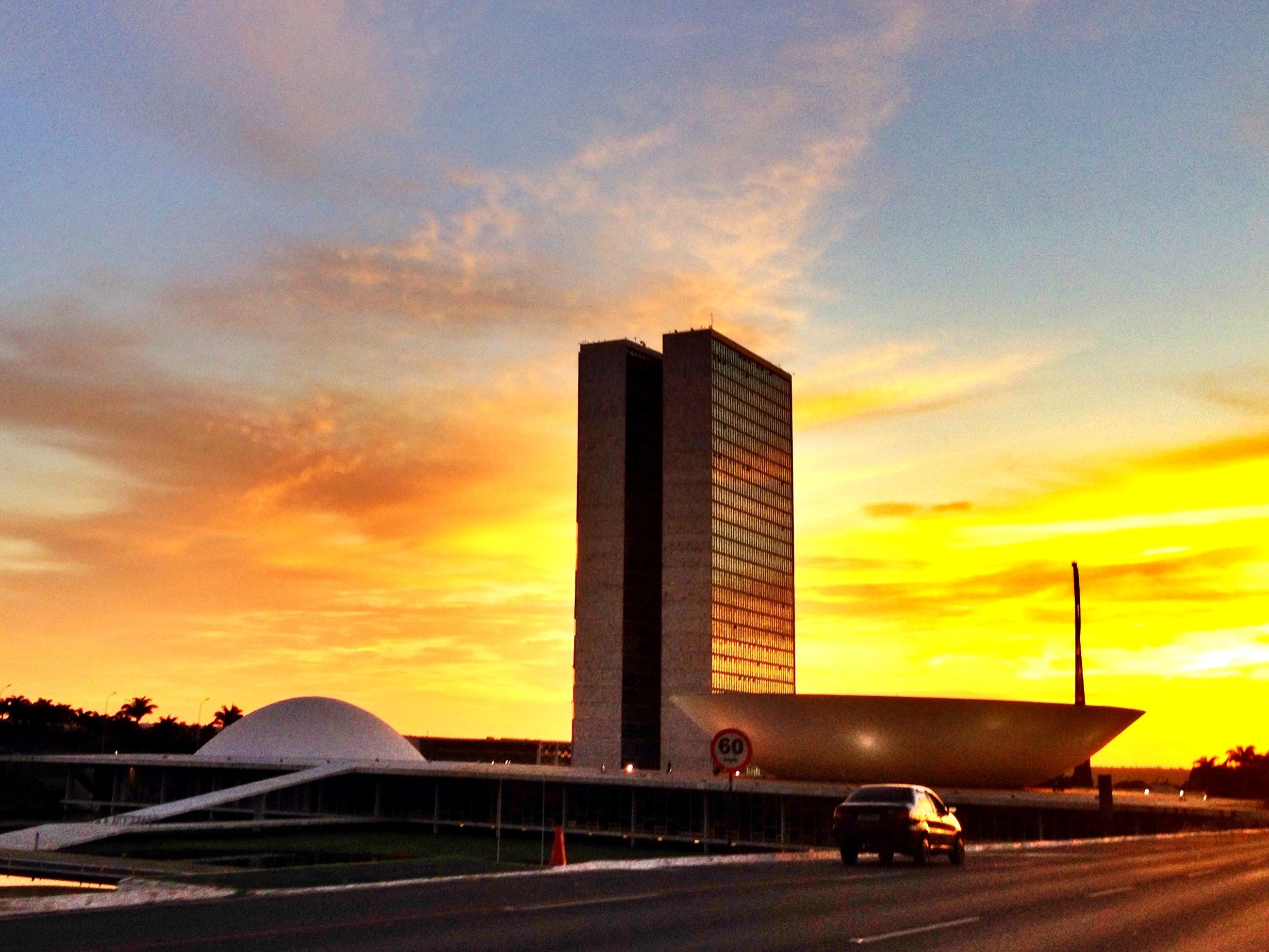 brasilia por do sol palacio da alvorada