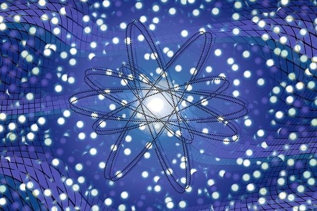 Átomos em movimento.