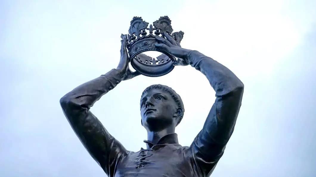 Estátua de bronze de Shakespeare.