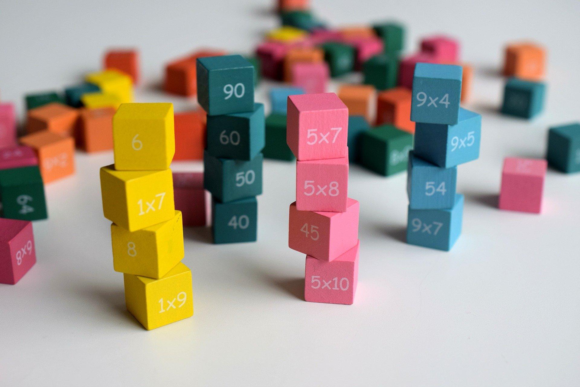 cubos para aprender a multiplicar