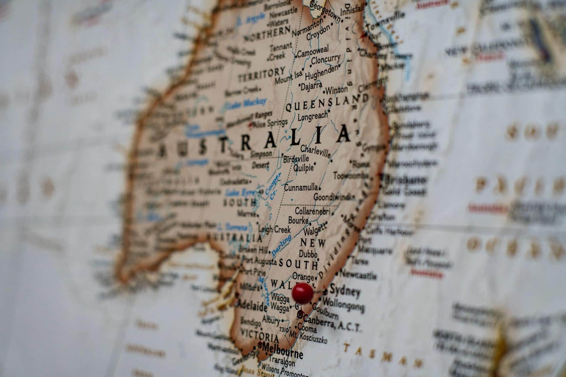 Mapa da Australia.